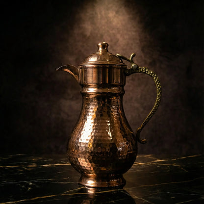 Kalaylı, Kapaklı Bakır Sürahi (2 Litre)